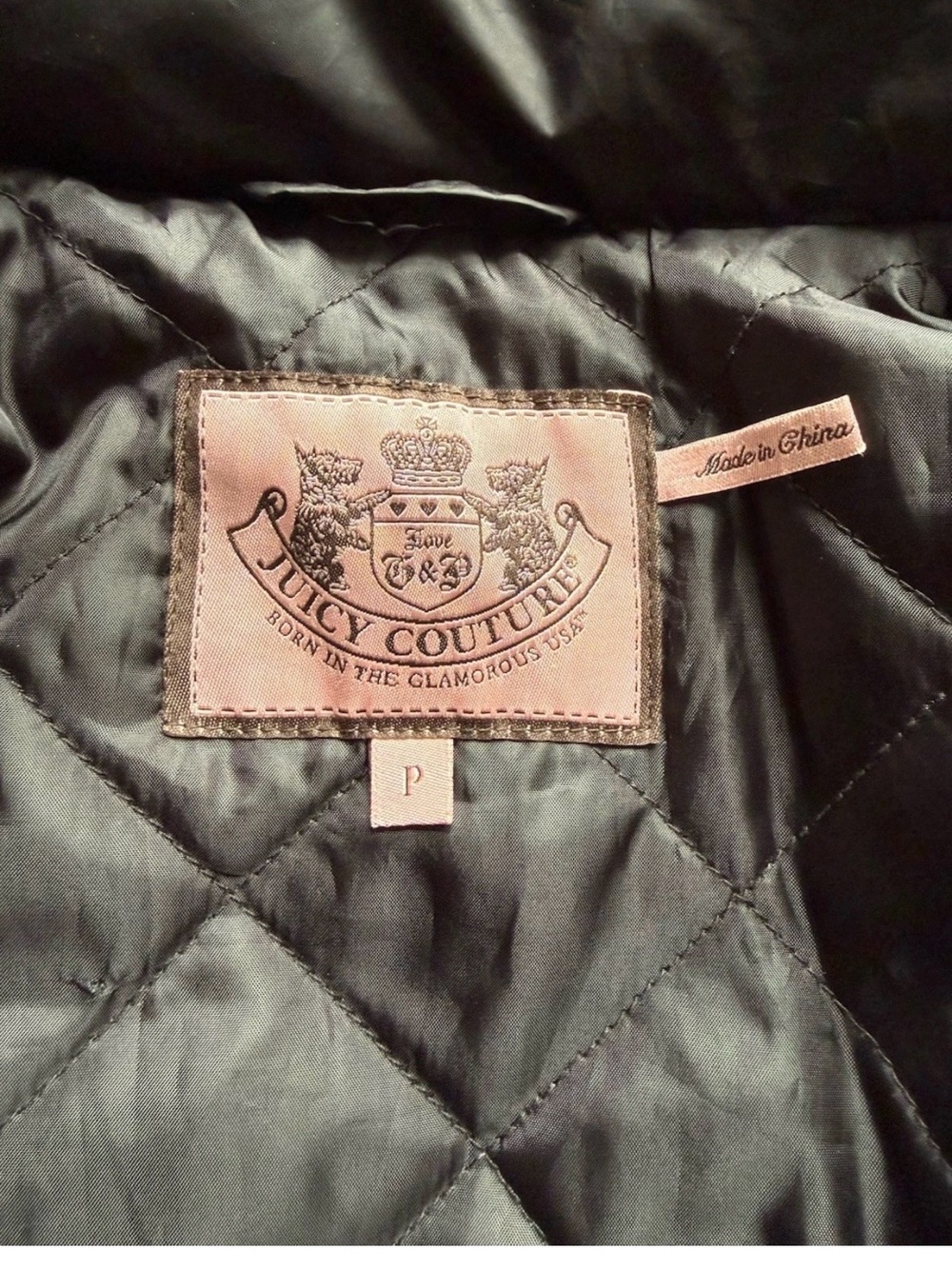 Juicy Couture Women’s XS Petite Black Hooded Cinch-Waist Down Puffer Jacket EUC - Picture 4 of 10